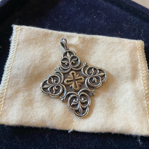 Gold and silver James Avery cross pendant